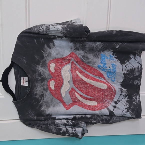the Rolling Stones Other - Vintage Leffty The Tag Rolling Stones Steel Wheels tour 1989 Rock Tie Dye See De